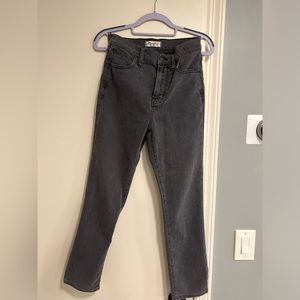 Madewell size 25 dark grey straight leg denim
